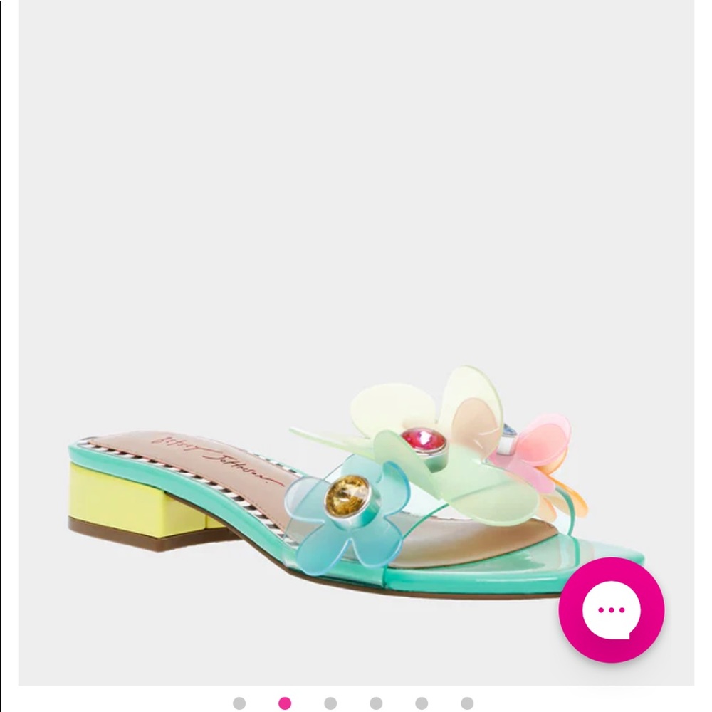 Summer Betsey Johnson flower sandals. Never worn